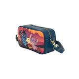 Magic Tour Club Loungefly crossbody tas met Stitch en Angel in Halloween thema met pompoenen en zonsondergang