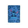 Magic Tour Club blauwe Disney Stitch deken met bloemen en hartjes print, 100x140 cm zacht plaid voor op de bank