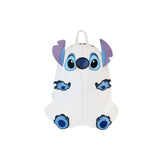 Magic Tour Club Loungefly Disney Stitch rugzak in de vorm van een wit spook met blauwe details en grote oren