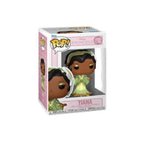 Magic Tour Club Funko POP figuur van Prinses Tiana in haar groene baljurk in een verzameldoos met venster