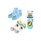 Magic Tour Club Disney Pixar Toy Story sokken set met twee paar enkelsokken in blauw en wit met karakterprints