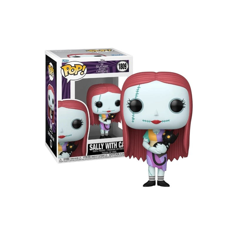 Magic Tour Club Funko Pop Sally met zwarte kat uit The Nightmare Before Christmas in een vensterdoos